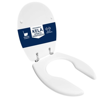 Hydro Home Original Oval Toilet Seat Cover Logis White Resin-Coated Wood-Free