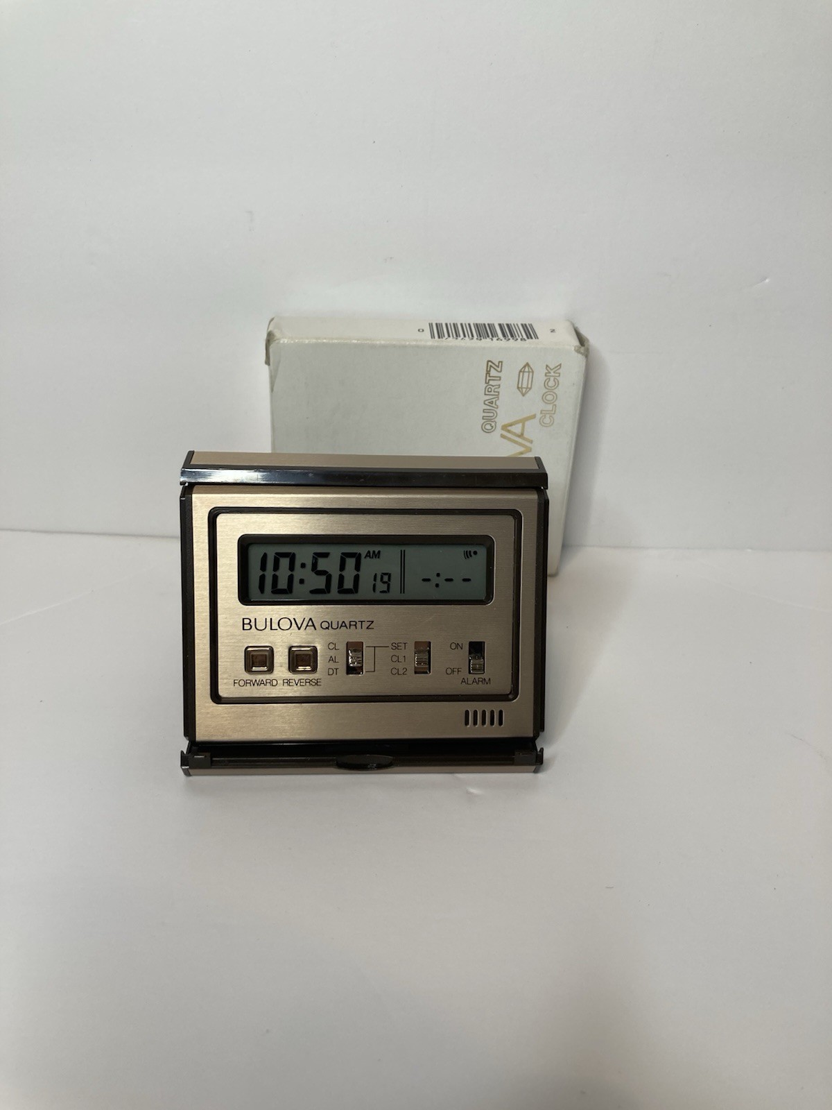 Vtg Bulova Digital Alarm Clock Quartz B6998 Desk Travel Nightstand TESTED WORKS