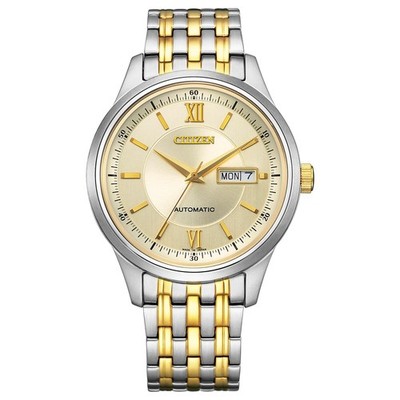 Wristwatch Mechanical Automatic Waterproof Gold NY4057-63P Men's Silver