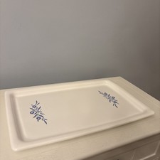 Vintage Corning Ware Blue Cornflower Bake Broil Serving Tray P-35-B See pics