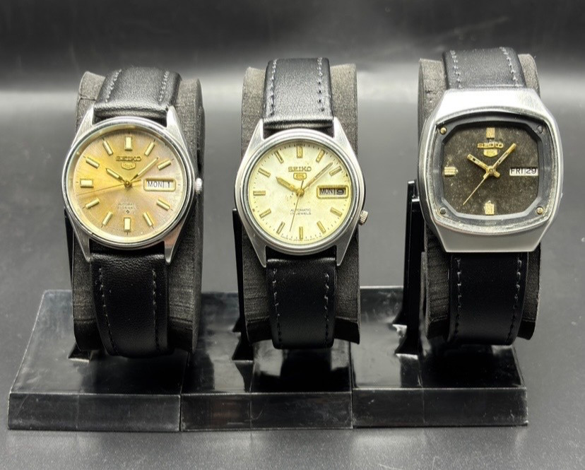 Seiko Lot Made Japan 5 Automatic 3 Watches Men’s Vintage of - vintagewatches.pk