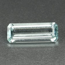 1.63 Ct Best Octagan Cut 12.4 x 4.7 MM 100% Natural Aqua Blue Brazil Aquamarine