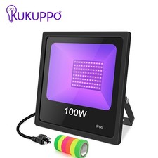 100W LED Blacklight IP66 Outdoo Christmas Halloween Glow Party Stage Black Light