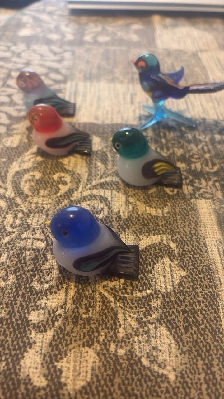 Vintage Murano Style Birds Lot