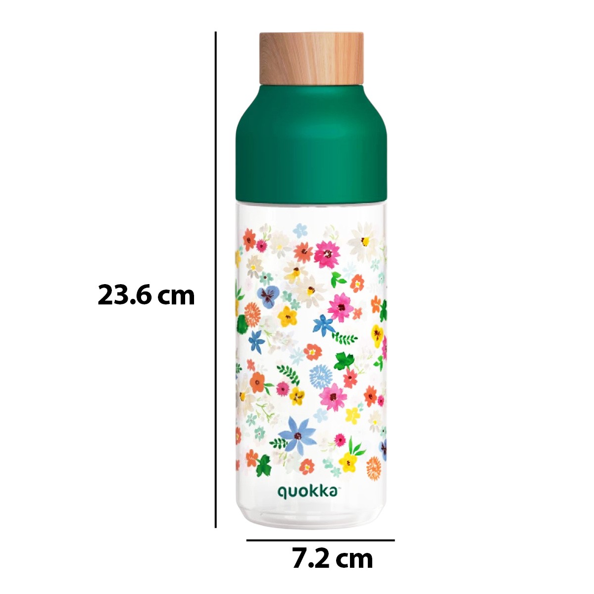 Bouteille réutilisable Ice 720ml bouchon bois imprimé floral - 4