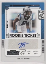 2021 Panini Contenders Rookie Ticket Jaycee Horn #144 Rookie Auto RC