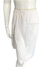 Vintage Pinehurst Lingerie Nylon White Lace Slip Skirt Size Small