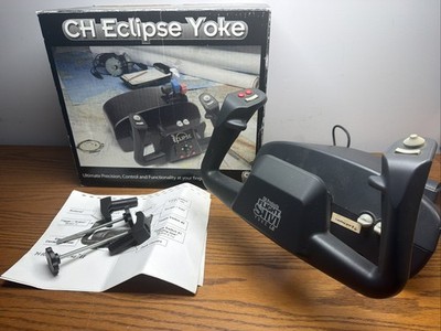 CH Products Eclipse Yoke Flight Simulator Control Stick 200-616 USB PC Computer