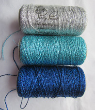Pretty Punch Shoppettes Metallic Embroidery Yarn  Lot of 3