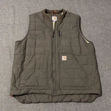 Carhartt Brookville Insulated Puffer Vest, Brown, Men's XL 