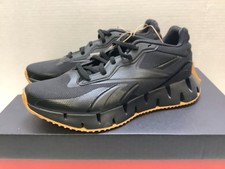 Reebok Men's Zig Dynamica 4, Lace-Up Running Shoes, Black/Gum, Size 8