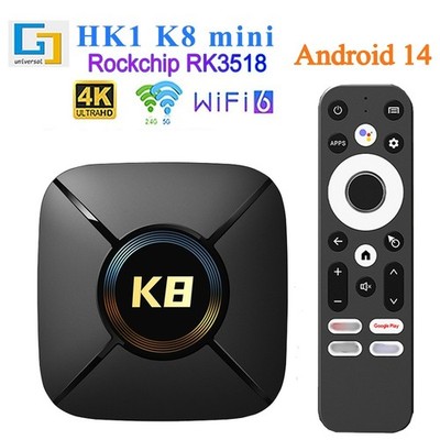 HK1 K8 Mini TV Box RK3518 Android 14 4K UHD WiFi6 BT5.0 Media Player