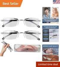 Lightweight Multifocal Smart Reading Glasses with Anti-Blue Light Protection