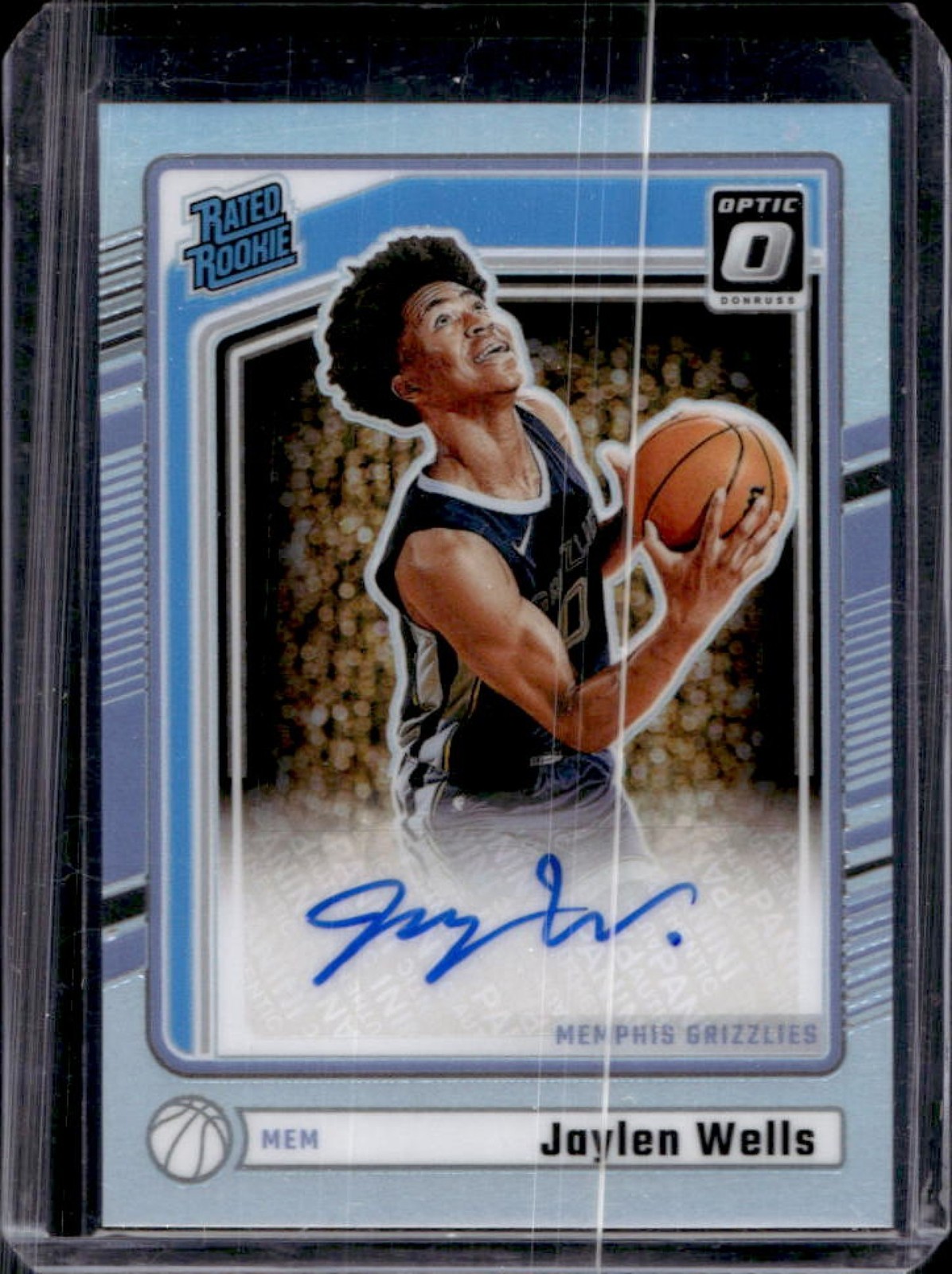2024-25 Donruss Optic Jaylen Wells Rated Rookie Holo RC Auto #327 Grizzlies