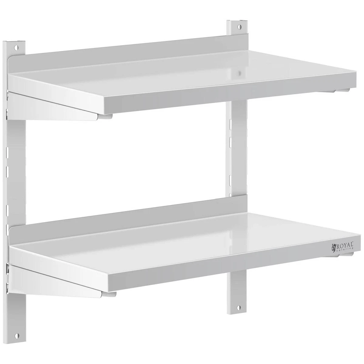 HALLY Mensola In Acciaio Inox 152,4 Cm Con 9 Ganci, Ripiano Da Parete Portata 142 Kg Per Ristorante E Cucina, Certificato NSF