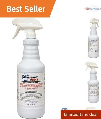 Anti-Allergen Spray 32oz Neutralizes Dust Mite Pollen Pet Dander Multi-Surface