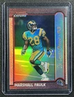 1999 Bowman Chrome Football Gold Refractor Marshall Faulk #48 PSA 8