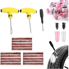 15PCS Tire Plug Kit Seal Strip 60PCS Screw in Tire Plugs, All-in-One Flat Tire