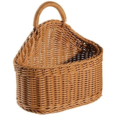 Functional Wall Mounted Weave Basket for Organizing Household Items