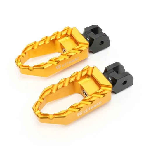 Gold BUZZ Front Wide Foot Pegs For Yamaha Tracer 9 GT / Tracer 9 21 22 23 24