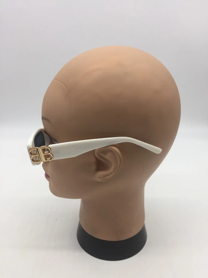 Balenciaga White Sunglasses Trendy Designer 51-18-130 Grey Lens - Image 4 of 4