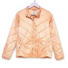 Giacca leggera Woolrich rosa salmone trapuntata con zip - Taglia S/M donna
