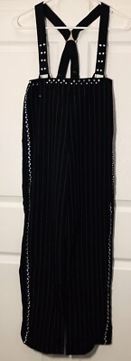 Custom Made Competition Dance Costume Black Pinstripe Tap Pants Large Child (14)