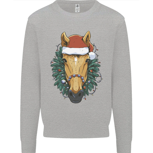 A Christmas Horse Equestrian Kids Sweatshirt Jumper - Picture 78 of 87