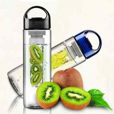2er PACK OBST INFUSION WASSER Wiederverwendbare FLASCHE Infuser Sport Gesundheit Maschine