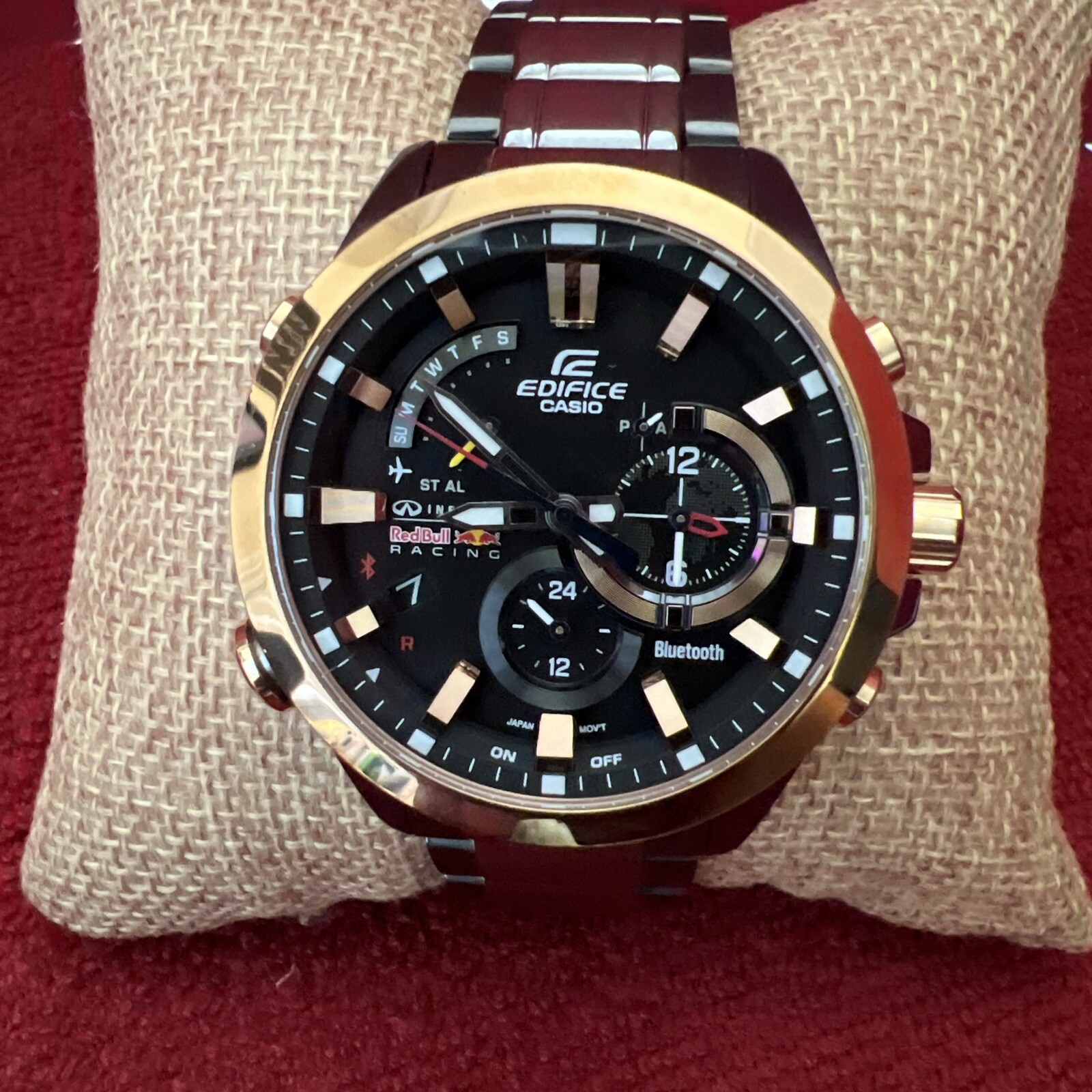 CASIO EDIFICE EQB510RBM-1A Bluetooth Solar Red Bull Great Conditions