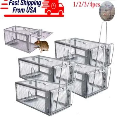1-4X Live Humane Cage Trap For Squirrel Chipmunk Rat Mice Rodent Animal Catcher