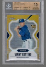 Vinny Rottino BGS Pristine 10 2007 Topps Finest Gold Refractor Rookie #144 L@@K!