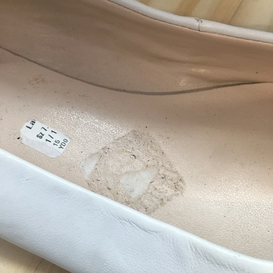 Tommy Hilfiger Shoes Womens 7.5 M Thalia Ballet Flats White Leather Pointed Toe - Image 4 of 4