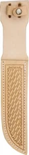 Sheaths Straight Knife 7" Basketweave Natural Leather Construction Only Sheath
