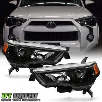 For 2014-2020 Toyota 4Runner Black Projector Headlights Headlamps