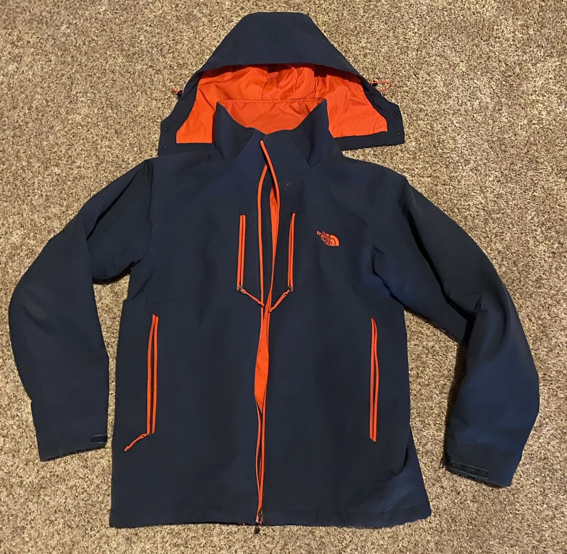 GOOD COND North Face All Season Jacket Coat Men Sz L Blue Primaloft