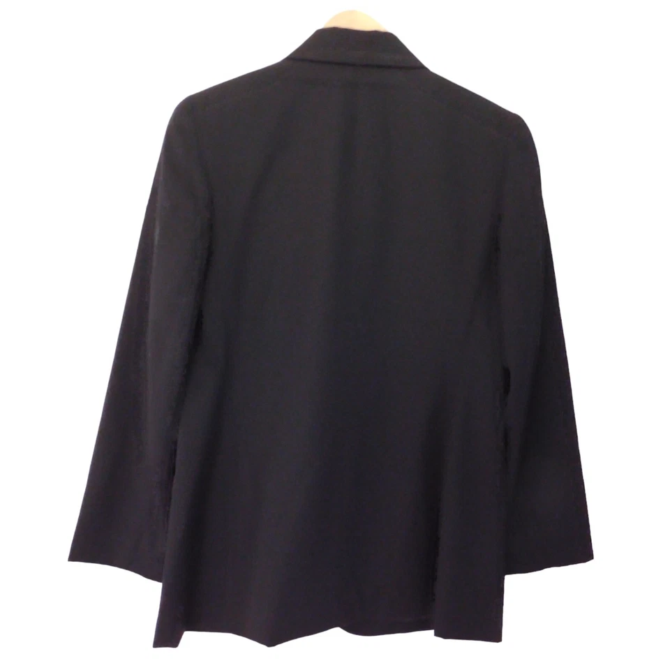 De colección Talbots Pantalones Negros Traje Lana Tiro Alto Plisado Pantalones Petite 10P Mod 4P Foto 4 de 4