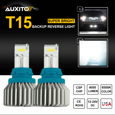 2400LM 6500K No Error Canbus 921 912 T15 W16W LED Backup Reverse Lights  AUXITO