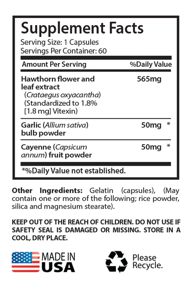 Ajo en polvo - Extracto de hoja de espino 665 mg - Suplementos antiinflamatorios 3B Foto 2 de 4