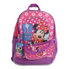 Backpack 16"  Detachable Purse Disney Minnie Mouse Floral Pink NWT