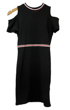 Women's High Neck Black Bodycon Dress Size 10 FREE UK DELIVERY