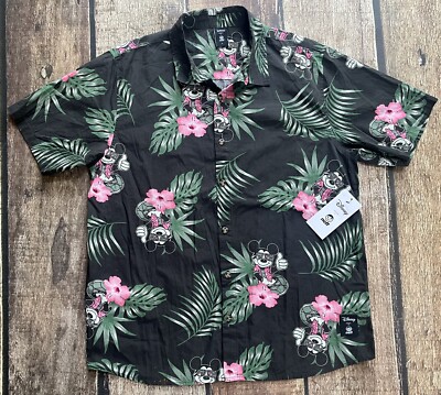 NEFF X DISNEY MICKEY FLORAL SHIRT MULTI MENS SIZE LARGE NEW WITH TAGS
