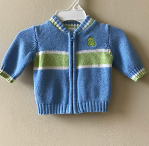 baby boy green cardigan
