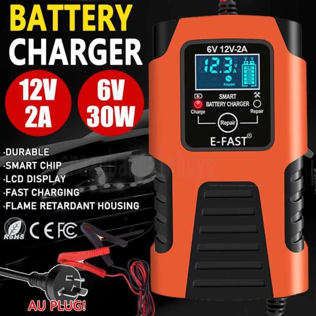 6V 12V Maintainer Trickle Battery Charger For Car Repair Motorcycle Lawn Mower
