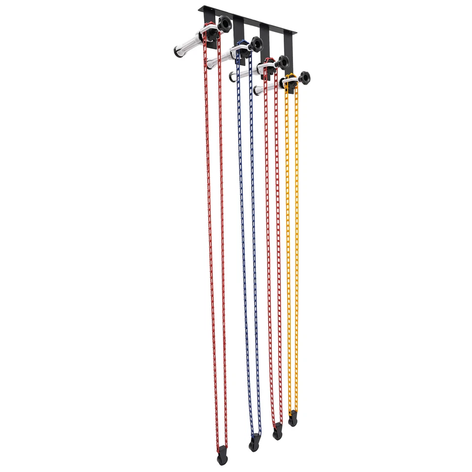 Sistema de soporte de rodillo de fondo manual de montaje en pared con telón de fondo de 4 rodillos para fotografía Foto 4 de 4