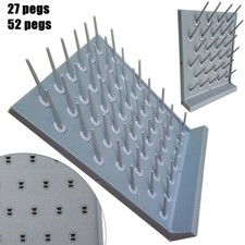 Laboratory Drying Rack PP Draining Peg Board for Tube Flask Glassware Wall Mount
