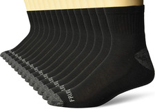 Fruit of the Loom Men'S Dual Defense Ankle Socks 12 Pack