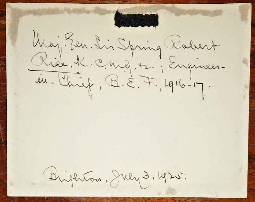 Royal Engineer General Sir Spring Robert Rice (1858-1929) Signed ...