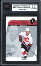 2002-03 Upper Deck Young guns #430 Jordan Leopold Rookie Card KSA 10 Gem Mint