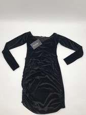 Pretty Little Thing Bodycon Dress Women's 2 Black Sweetheart-Neck Party Cocktail